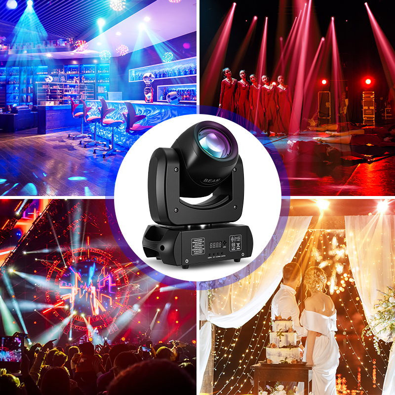 120W LED Beam Moving Head Light 18Prism Luces Dj DMX512 Cabeza Movil Stage Party Disco Lights