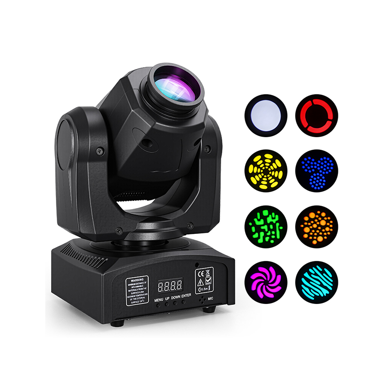 60W LED Beam Moving Head Light RGBW Color Mixing 8 Patterns DMX Effect Rotating Stage Light For DJ Show Party KTV