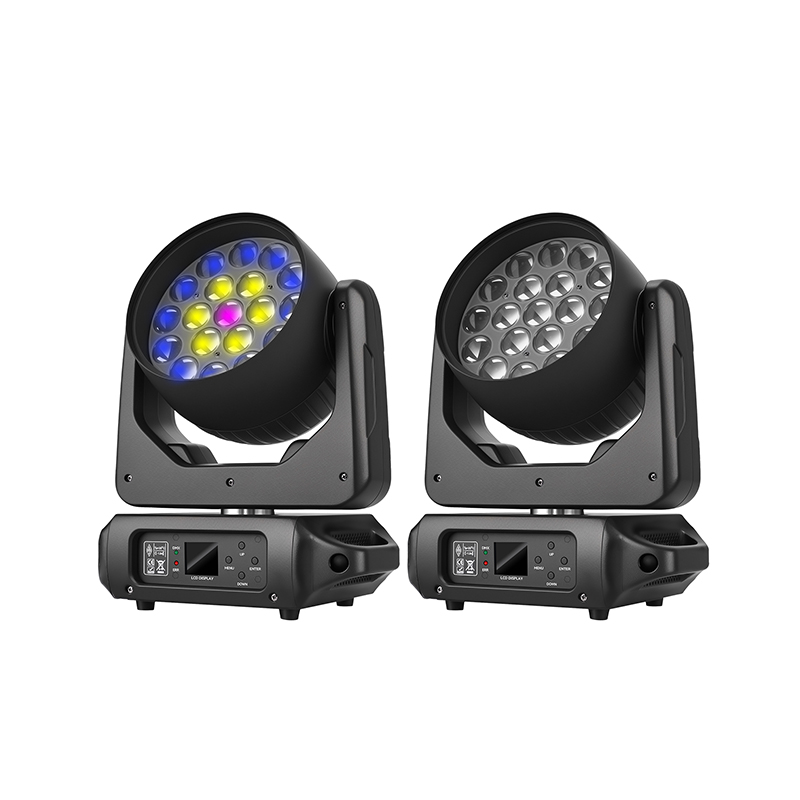 19x15W Zoom Wash Lights RGBW Beam Moving Head Light Highlight Full-Color Disco Party Light Voice Control For Stage Theater Bar