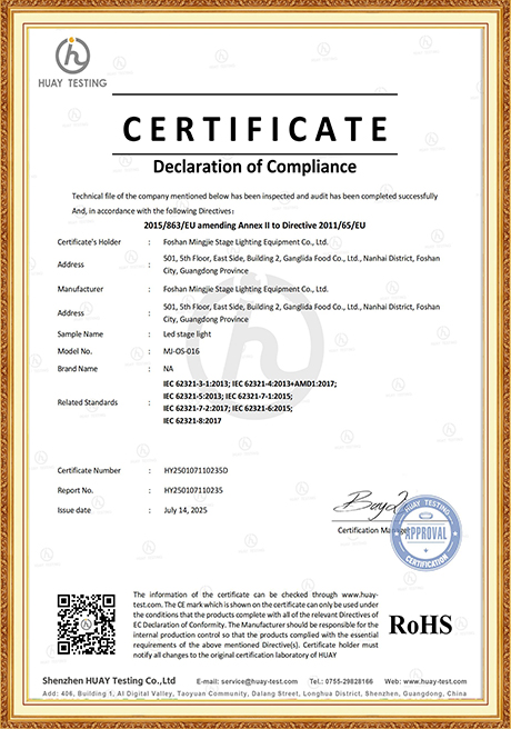 Certificate Of Honor