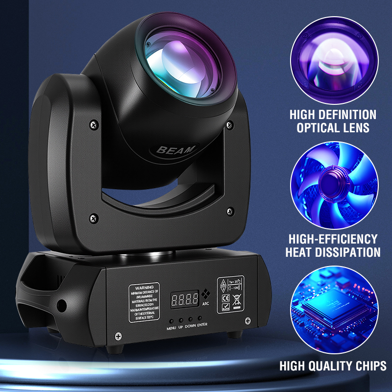 120W LED Beam Moving Head Light 18Prism Luces Dj DMX512 Cabeza Movil Stage Party Disco Lights