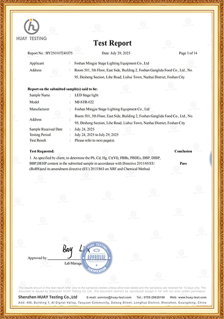 Certificate Of Honor