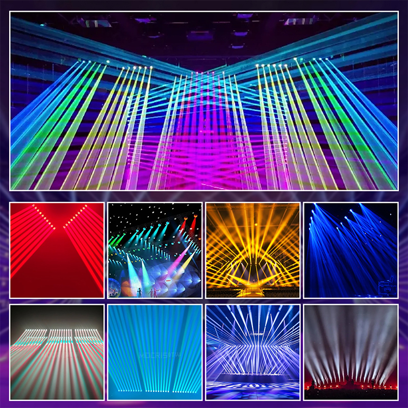Professional DJ Disco Party Night Club Dance Floor Bar Equipment 10x15W RGBW LED Strip Beam Moving Head Light Stage Lighting