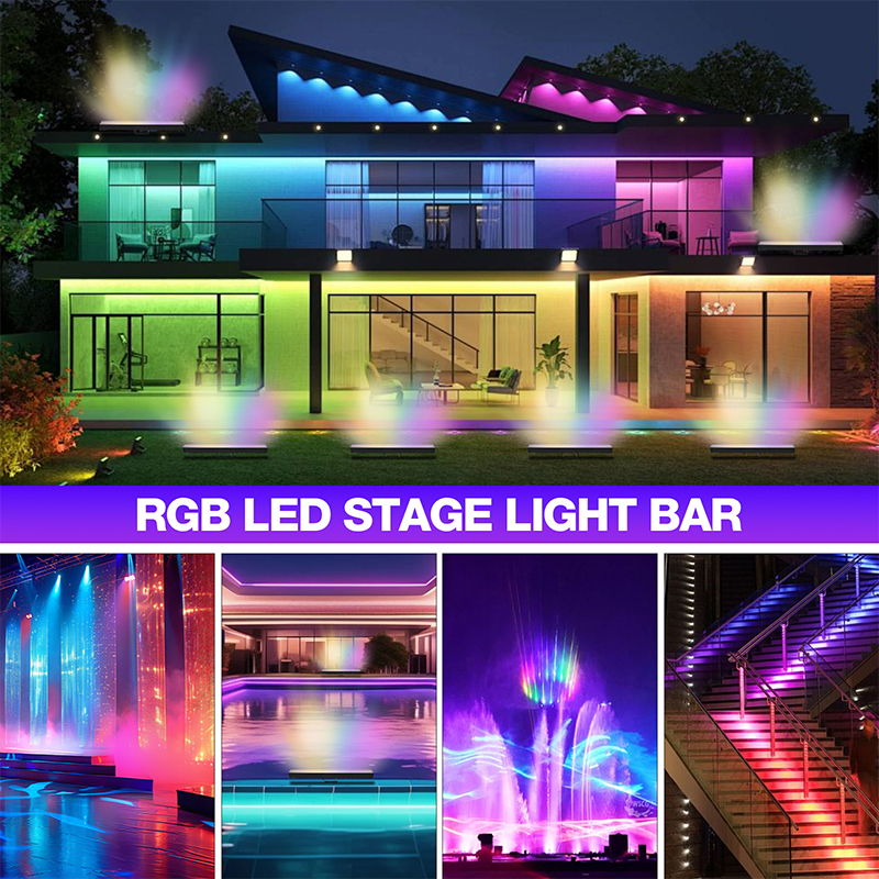 120W RGB 666LEDs Wall Washer Stage Effect Lighting Dynamic Running Chasing for Wedding Party Bar Show RGBW Emitted Color
