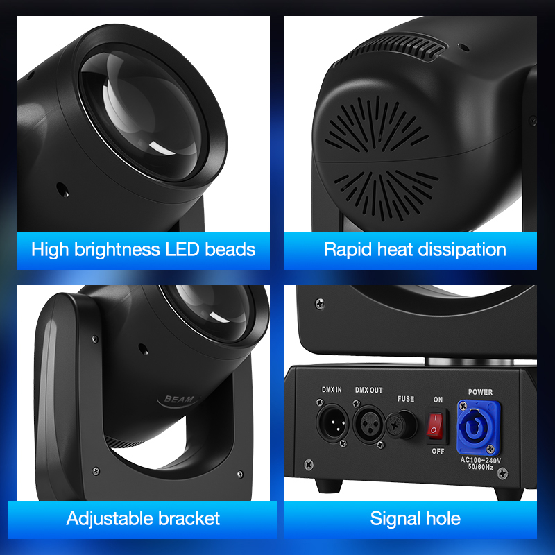 Moving Head 160w DJ Rotating Prisms 11Color Wheel 14 Gobo Wheel LED Moving Head Stage Light Effect Wash Disco Dj Party Lights