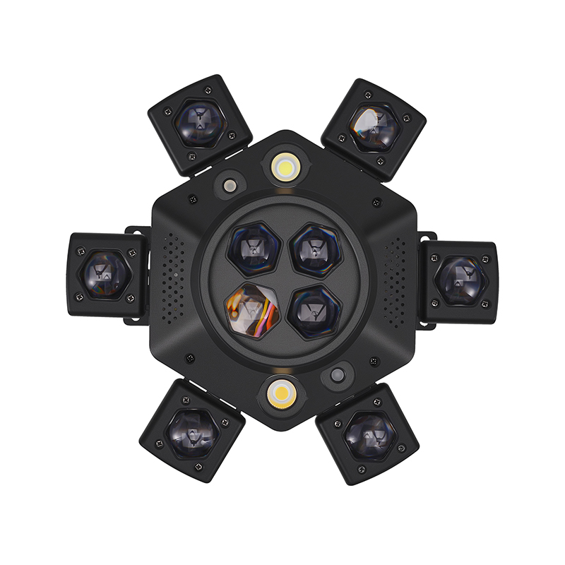 120W LED Bee Eye Moving Head Light RGBW Strobe Beam White Yellow Flash Effect Remote Control DJ Lighting for Night Laser Lights