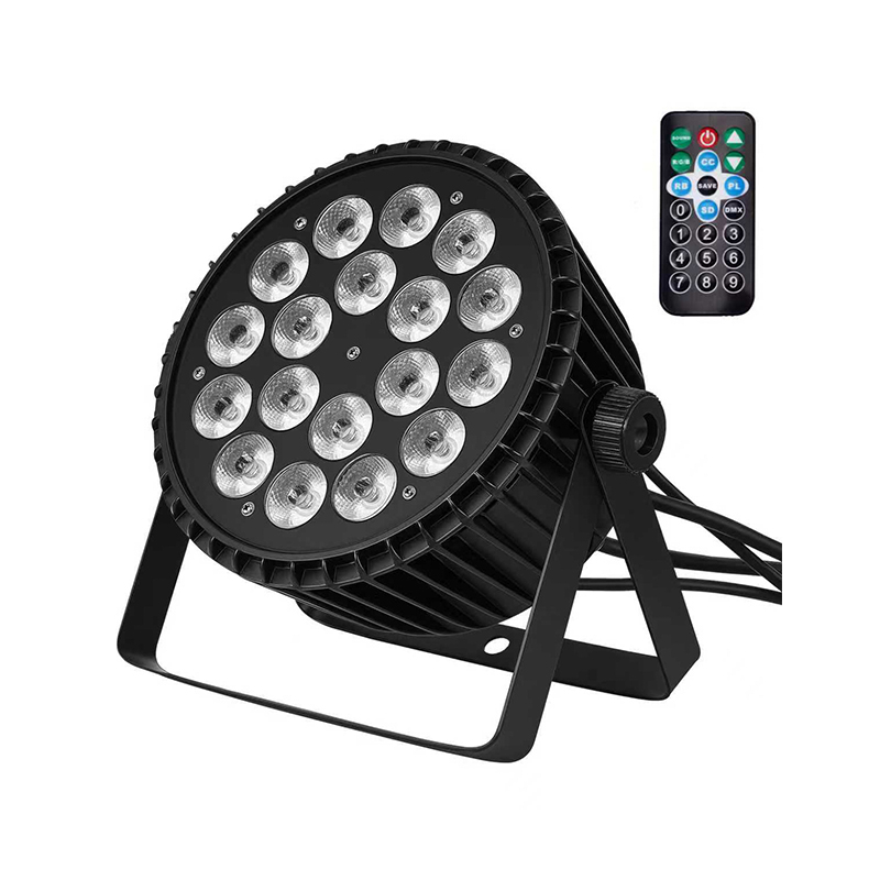 18x10W Full Color LED Flat PAR Light RGBW 4IN1 DMX512 LED Wash Effect Stage Lights for KTV Disco DJ Party Club Bar Event Show