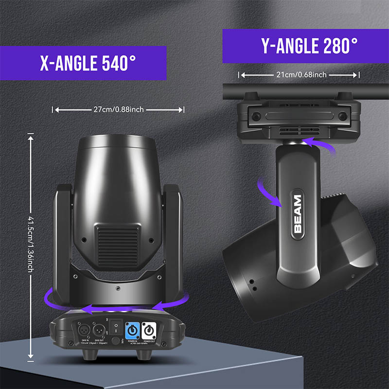 300W Beam 230 Moving Head COB LED Light RGBW Color with DMX512/FB4 Control IP54 Stage Effect for Nightclubs Parties DJ Discos