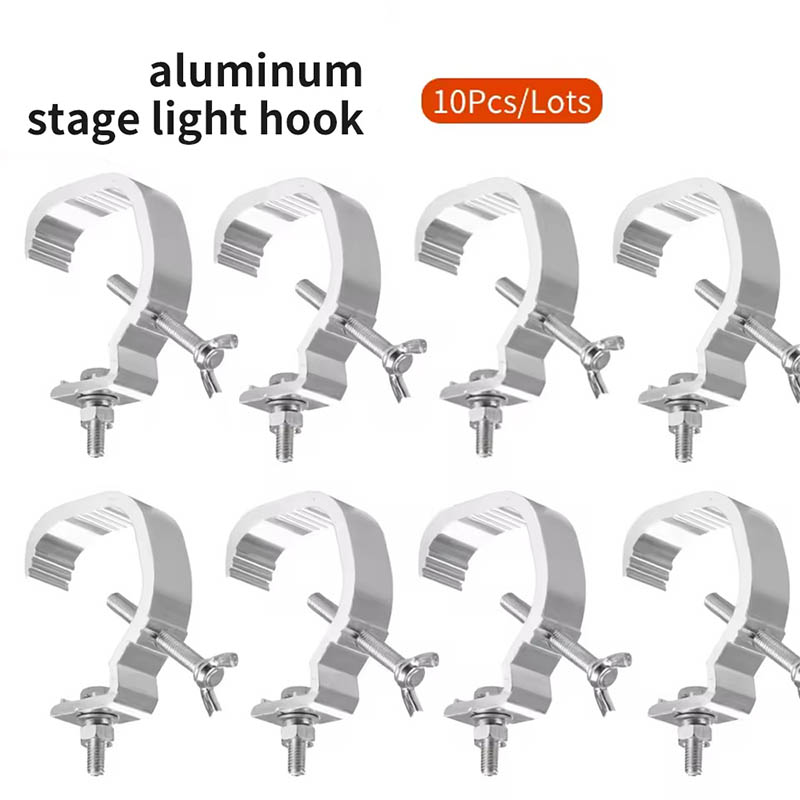 Adjustable Aluminum Stage Light Hooks-Durable & Portable Par/Beam Light Hooks Single Clasp Indoor/Outdoor Use 1-Year Warranty