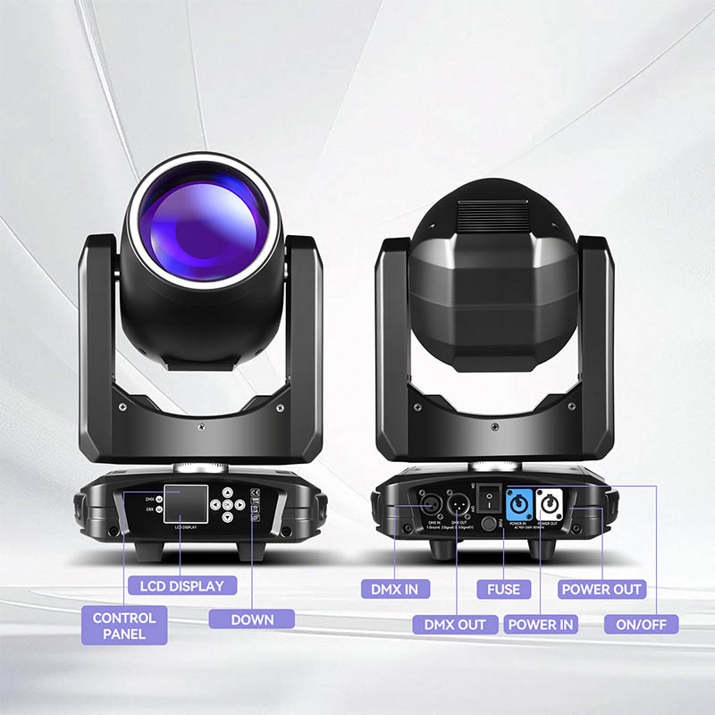 300W Beam 230 Moving Head COB LED Light RGBW Color with DMX512/FB4 Control IP54 Stage Effect for Nightclubs Parties DJ Discos