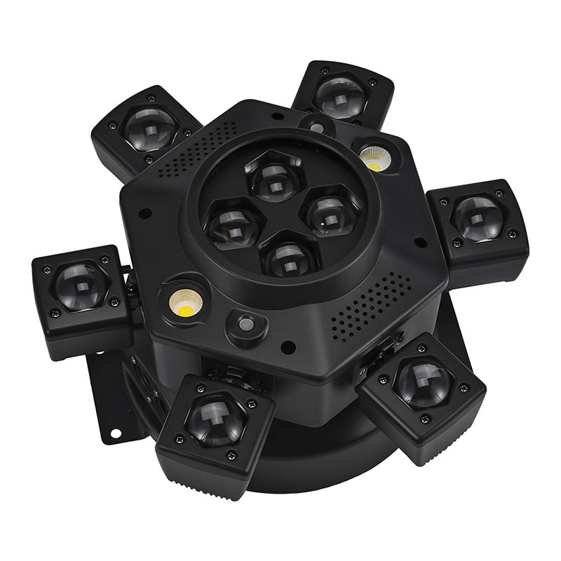 120W LED Bee Eye Moving Head Light RGBW Strobe Beam White Yellow Flash Effect Remote Control DJ Lighting for Night Laser Lights