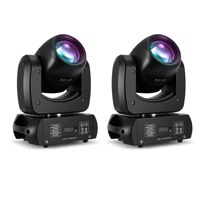 MINGJIE 120W Moving Head DJ Lights, 18-Facet Prism Stage Lighting with 8 Gobos & 8 Colors, DMX512 Sound Activated LED Beam Spot for Wedding, Bar, Party, KTV, Stage Show