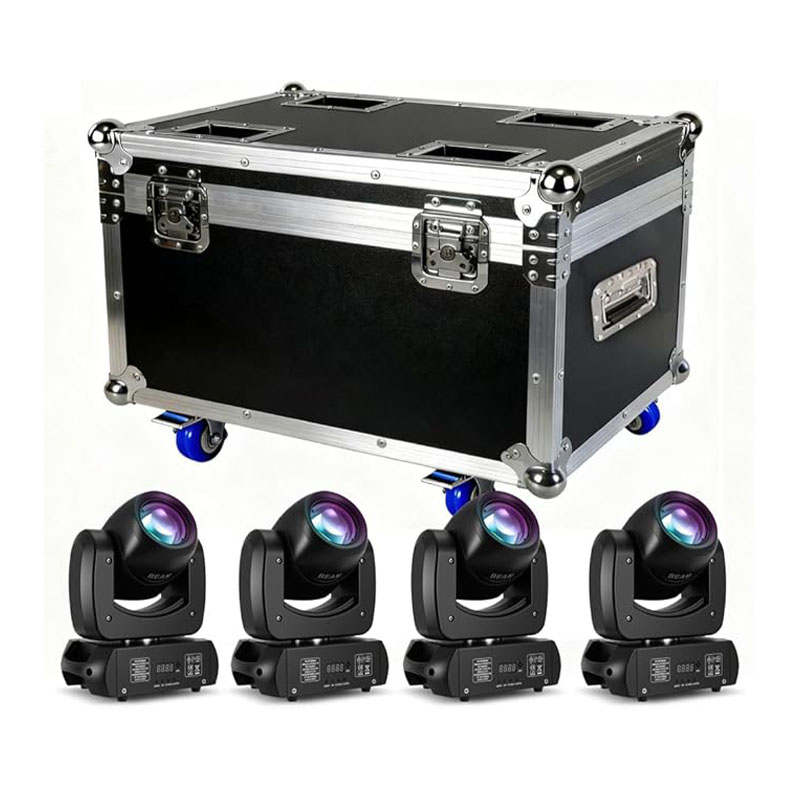 MINGJIE 120W Moving Head DJ Lights, 18-Facet Prism Stage Lighting with 8 Gobos & 8 Colors, DMX512 Sound Activated LED Beam Spot for Wedding, Bar, Party, KTV, Stage Show