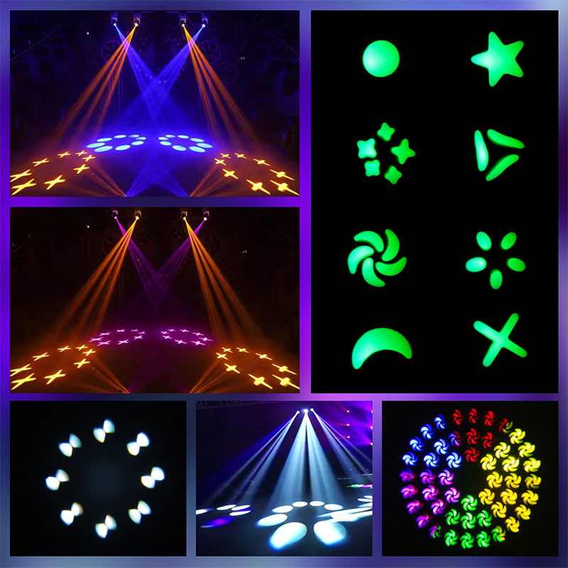 MINEJIE 450W Moving Head Beam Light, DJ Lighting 540° Pan & 270° Tilt Stage Lights,18 DMX Channels,300000 Lux Super Bright,14 Patterns &15 Colors for Wedding,Concert Events