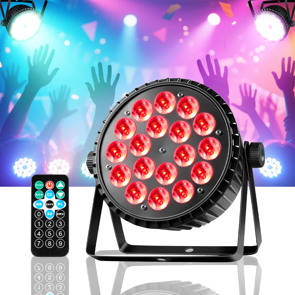 How do flat LED PAR lights improve space efficiency in club and bar setups?